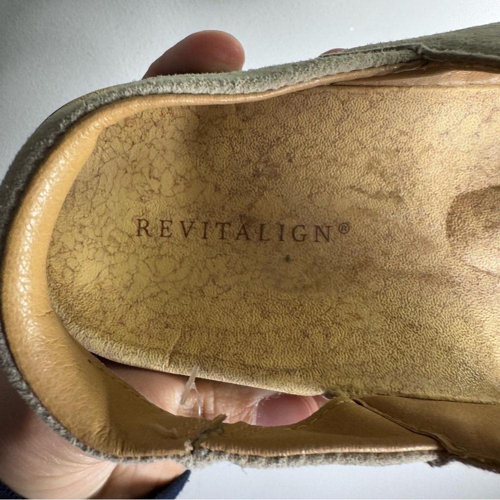 Revitalign Terra Wedge Sandals Womens Size 8 Beige Leather Comfort - Picture 6 of 6
